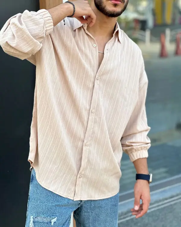 Beige cotton tides shirt